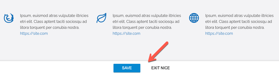OSE Save/Exit Action Bar