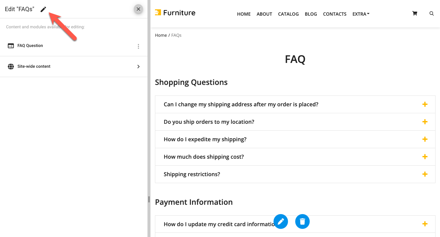 Editing Pages (and module items from their detail view) with OSE