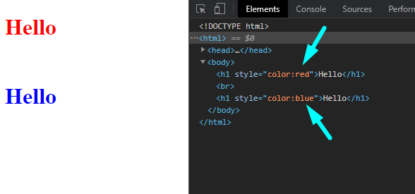 Dynamic heading colour