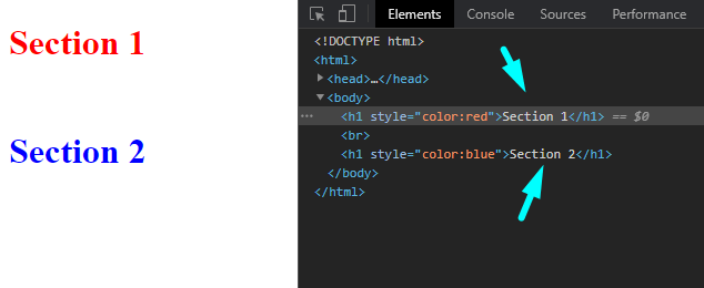 Dynamic heading text